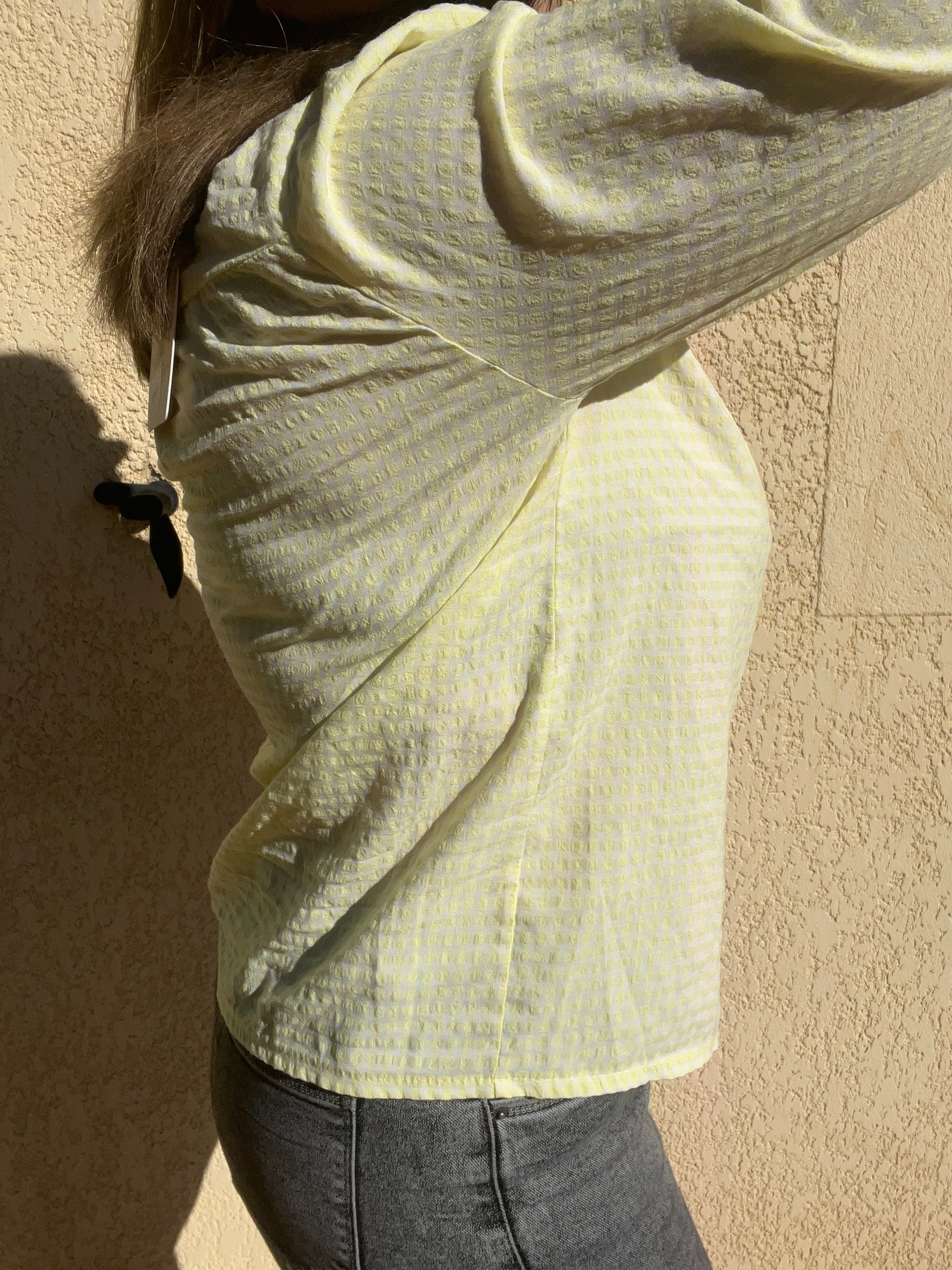 Blouse pastel volant