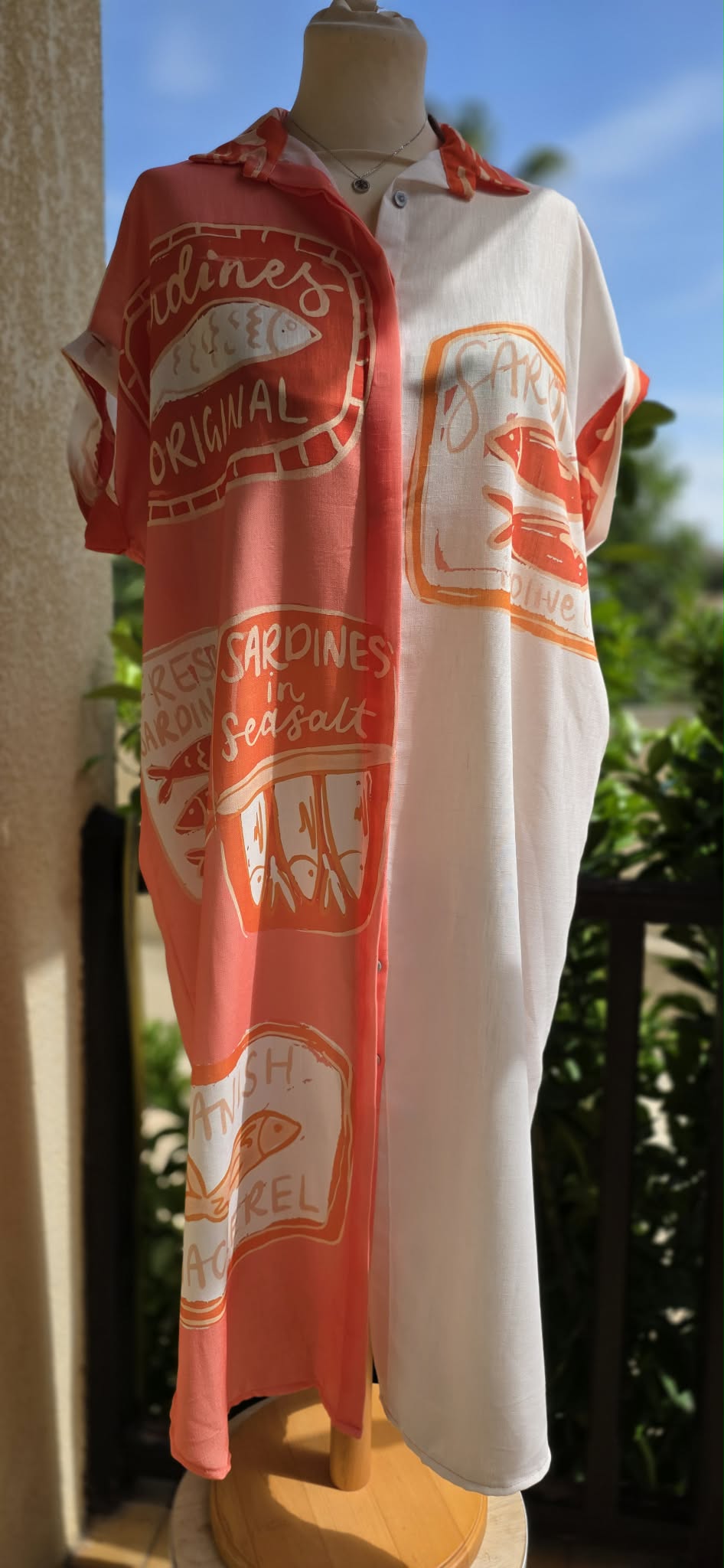 Robe chemise à motifs
